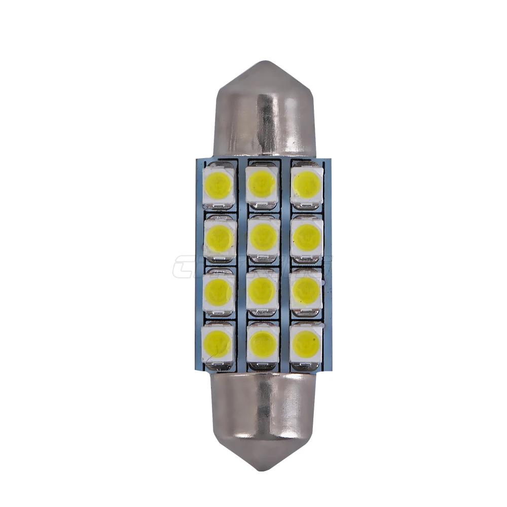 Бесплатная доставка 10 шт./лот гирлянда светодиодная 12SMD 3528/1210 31 мм 36 39 41