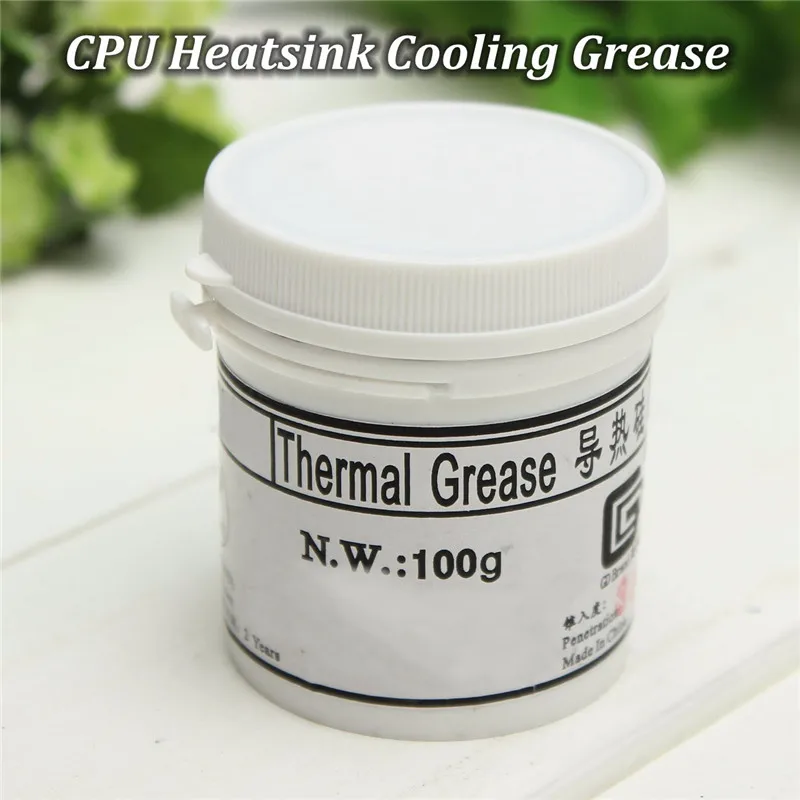 Термальная смазка серебристого цвета высокой проводимости 100 г термальная паста