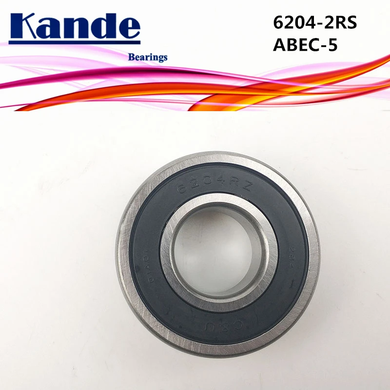 Kande 6204RS 2 шт. Однорядный шариковый подшипник с глубоким желобом размер 20*47x14 мм