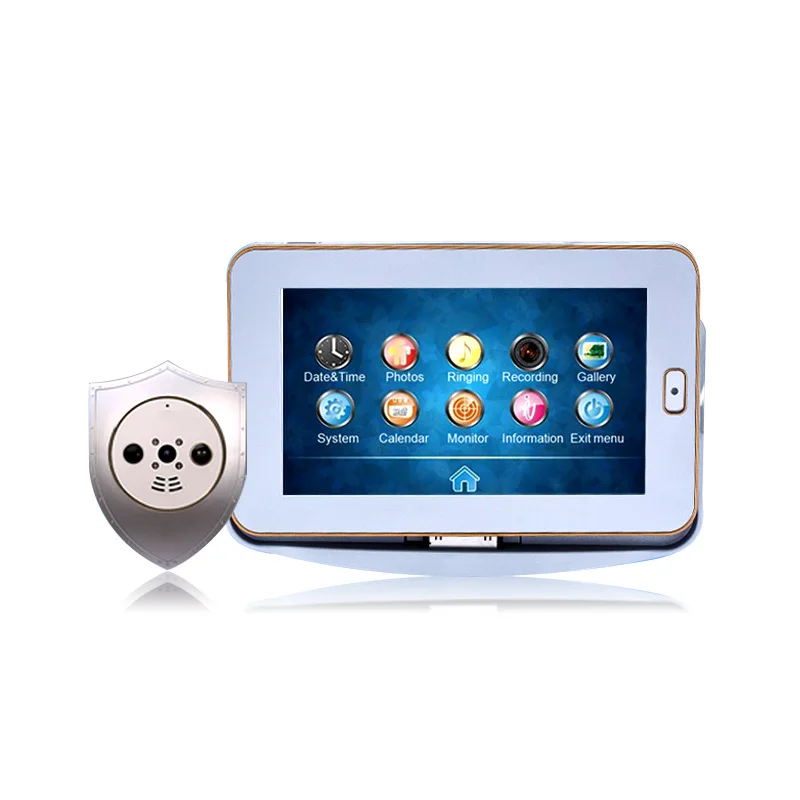 Pluggabel Дизайн 4.3 дюймов ПИР обнаружения движения Беспроводной дверной глазок