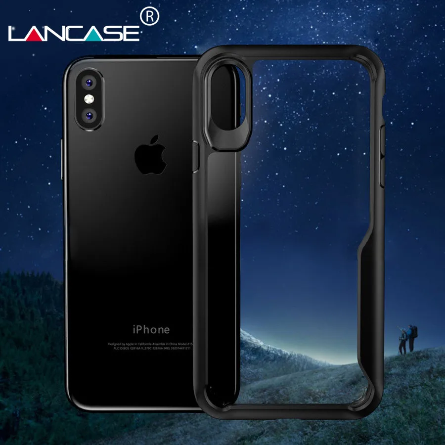 

Ударопрочный чехол LANCASE для iPhone X, Прозрачный Силиконовый ТПУ Жесткий Чехол для iPhone X 10, роскошный крутой чехол для iPhone X