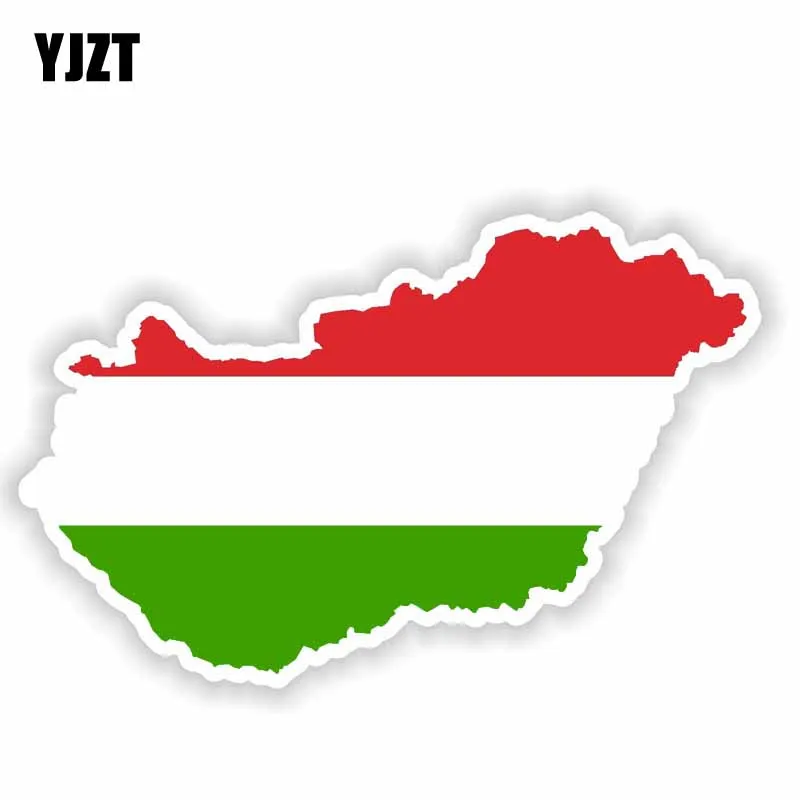 

YJZT, 17 см * 11 см, креативная карта Венгрии, наклейка на автомобиль, наклейка из ПВХ, 6-1640