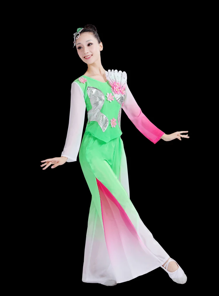 Китайский стиль Hanfu Классический танцевальный костюм женский национальный танец