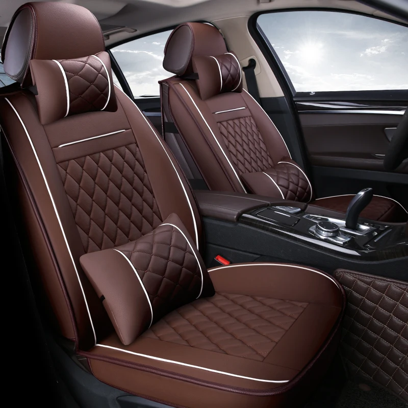 Универсальные чехлы для автомобильных сидений из искусственной кожи seat LEON Ibiza