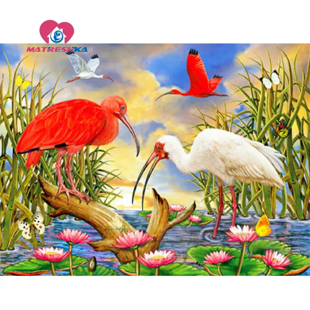 Алмазная вышивка цветы птицы 5d алмазная живопись сделай сам полная мозаика из