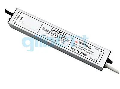 DC 24V 24W Светодиодный драйвер IP67 водонепроницаемый трансформатор наружный