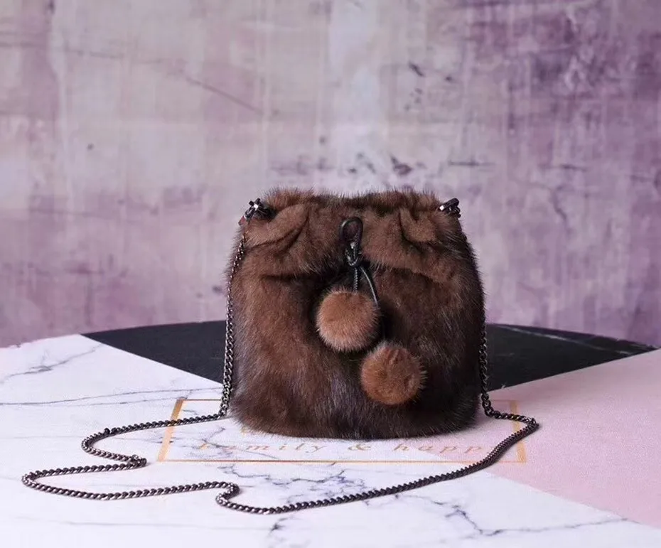 ZDFURS* Женская Роскошная натуральная норковая меховая сумка синяя классическая настоящая меховые сумки женская супер модная норка
