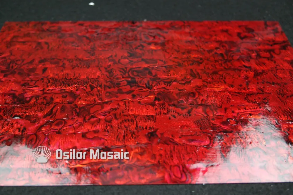 Крашеный ламинат перламутровой раковины ярко-красного цвета музыкальный