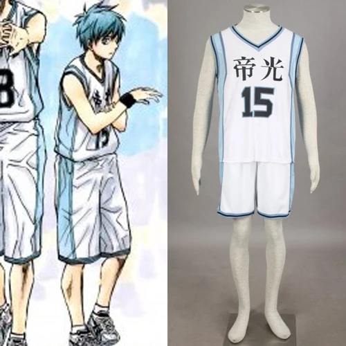 

Баскетбольная Униформа Kuroko no Basuke Аниме Kuroko Tetsuya No.15 3-я версия для мальчиков костюм для косплея спортивная униформа для мужчин