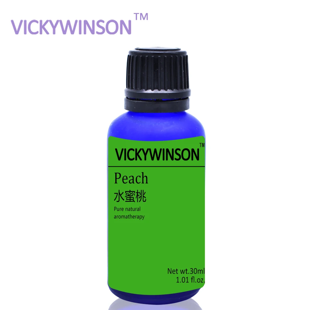 VICKYWINSON Персиковое эфирное масло для ароматерапии 30 мл автомобильный натуральный