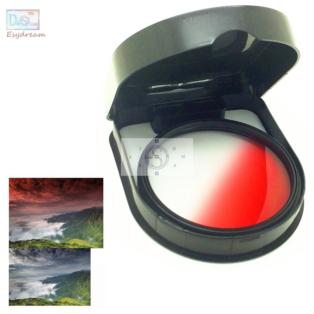 

Gradient Red Color Lens Filter for Canon Nikon Camera Lenses Gradual Graduated 37 40.5 46 49 52 55 58 62 67 72 77 mm 58mm 52mm