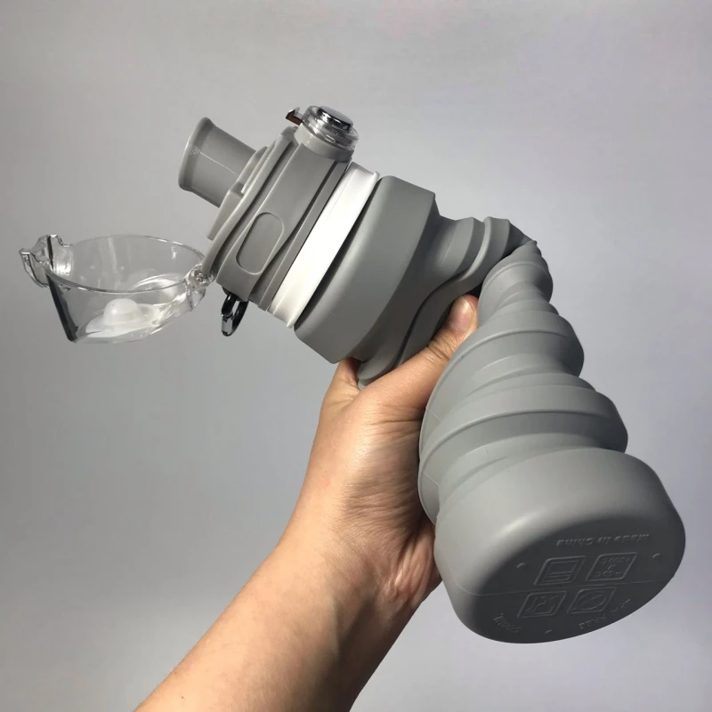 Складная бутылка для воды портативная силиконовая Выдвижная Прямая
