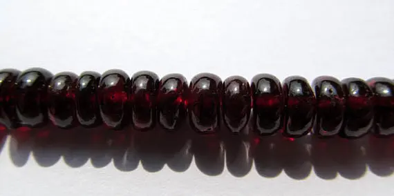 

Genuine garnet gemstoner round rondelle wheel crimsone red Burgundy jewelry beads 4x6 5x8mm full strand