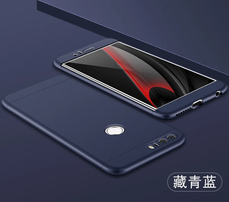 Чехол с полным покрытием 360 градусов для Huawei P8 lite 2017 / Honor 8 Lite чехол 3 в 1 жесткие
