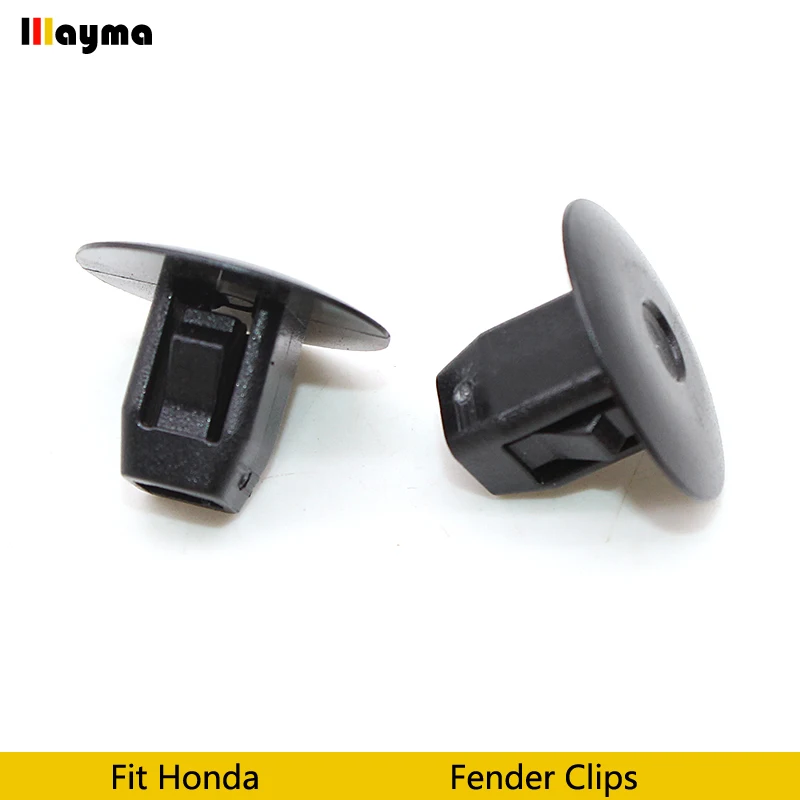 Пластмассовые зажимы, высокое качество, черный нейлон, для Accord Civic FIT CRV Odyssey Fender, фартук, втулка, зажим, резьбовой винт, 20 шт., 50 шт