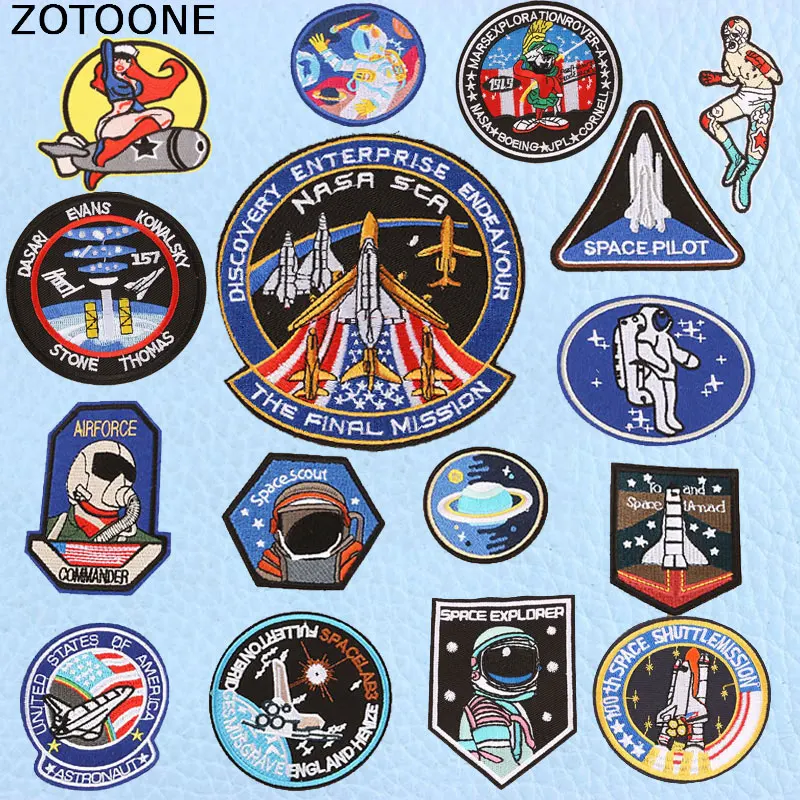 ZOTOONE UFO подвеска в виде космонавта и планеты Космос вышитые патчи железные нашивки для одежды нашивки DIY полосы инопланетяне значки аппликации E