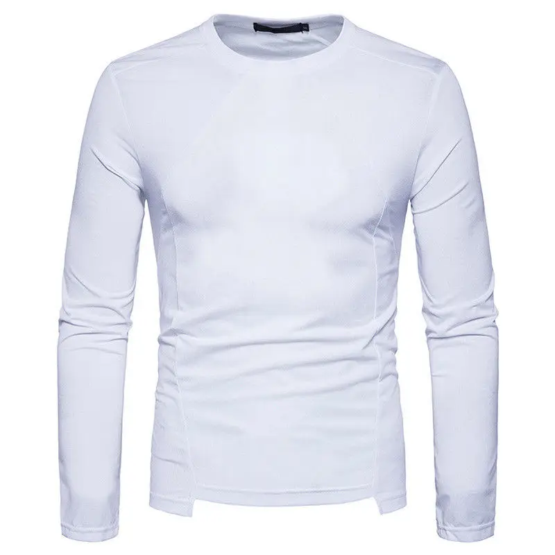 Черный Термобелье мужское зимнее нижнее белье с длинным рукавом M/L/XL/пуловер размера XXL - Цвет: Черный