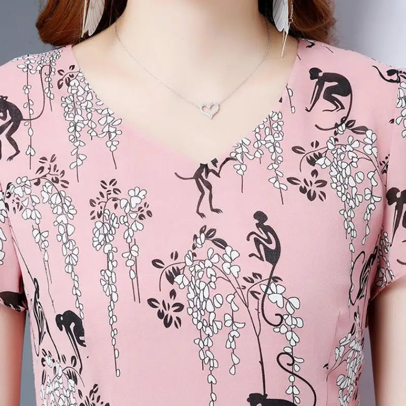 Yfashion Для женщин длинные Стиль футболка с круглым воротом и короткими простые