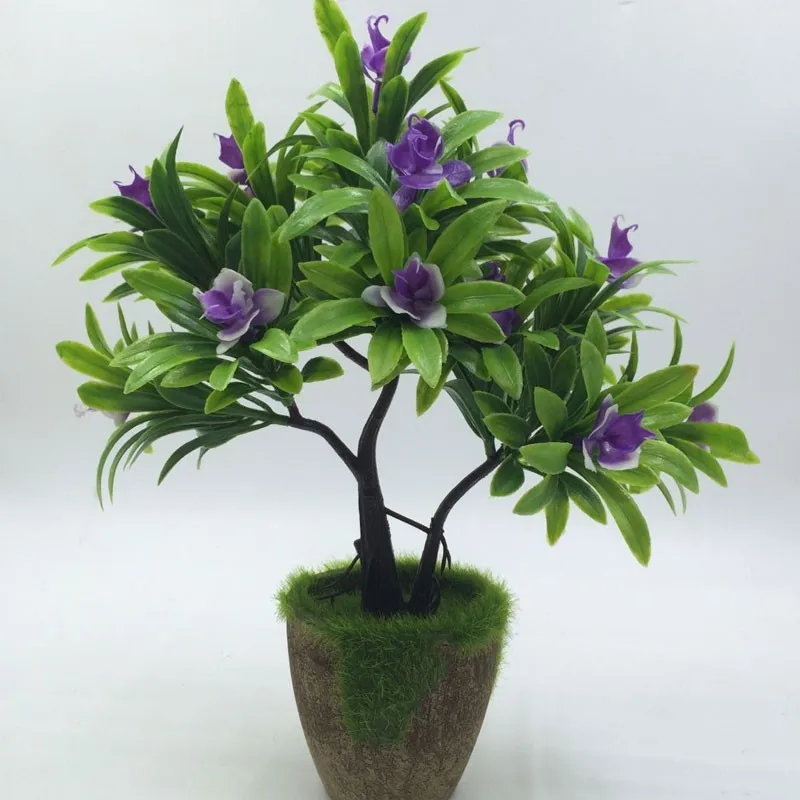 2017 искусственные цветы ветки деревьев пластиковый бонсай Декор садовые растения
