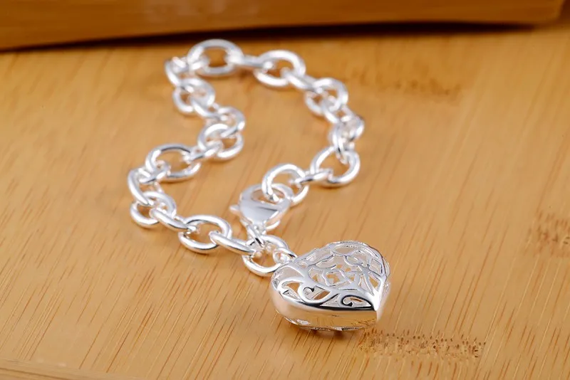 Женский браслет LJ & OMR милый с шармом из стерлингового серебра 925 пробы|bracelets for|heart