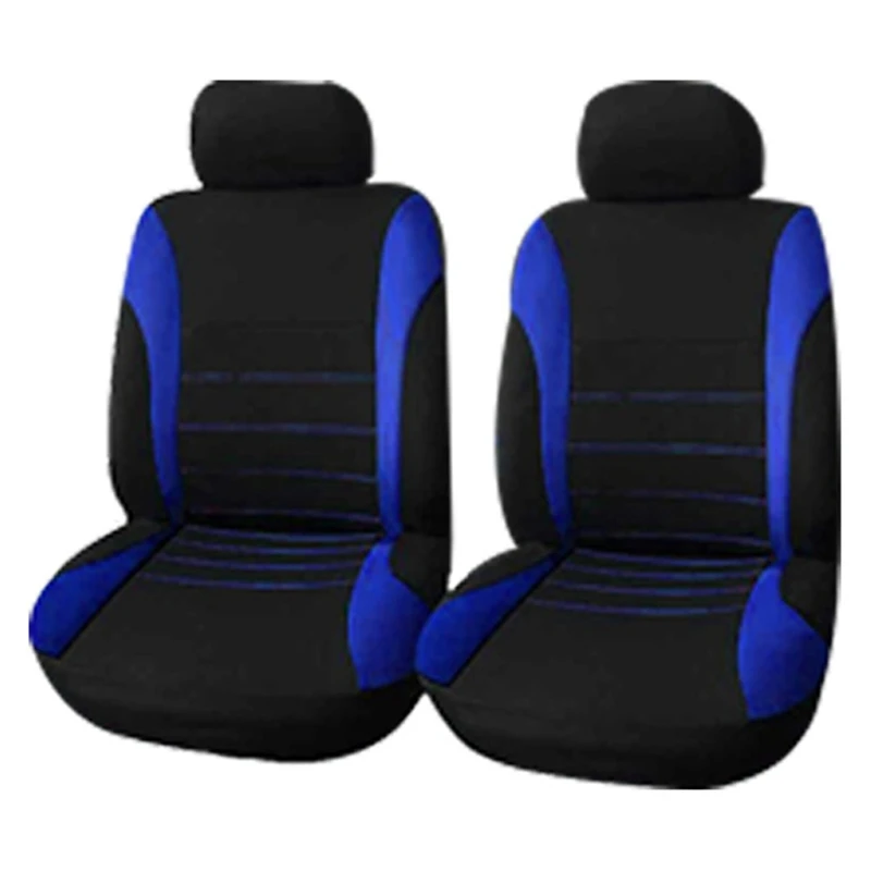 BL1 4pcs Универсальные модные трикотажные чехлы для автомобильных сидений, аксессуары для интерьера, 9 шт., красный, синий, серый, защита для автомобильных сидений - Название цвета: BL1 4pcs