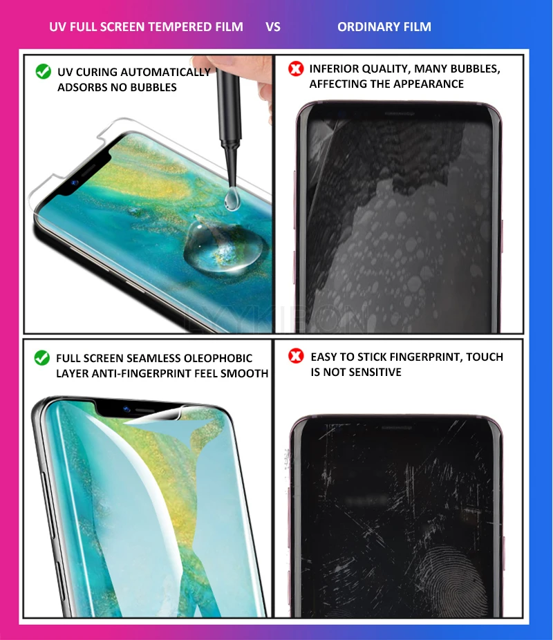 УФ-пленка из закаленного стекла для huawei P10 P20 P30 pro Lite 5D, полностью жидкий клей, защита экрана телефона для huawei mate 20 10 pro Lite