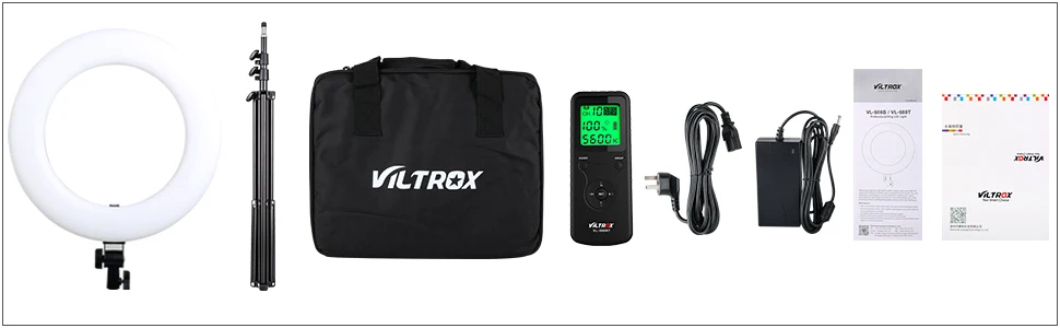 Viltrox VL-600T двухцветный видео светодиодный светильник-кольцо беспроводной пульт+ светильник-подставка для камеры фотостудии YouTube Live lamp