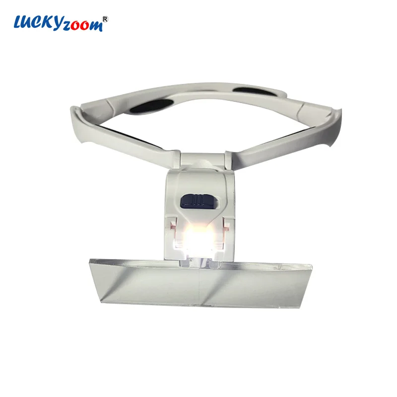 Luckyzoom повязка на голову 1X 1.5X 2X 2.5X 3.5X стекло es увеличительные защитные очки складное увеличительное стекло со светодиодный подсветкой ремонтная Лупа