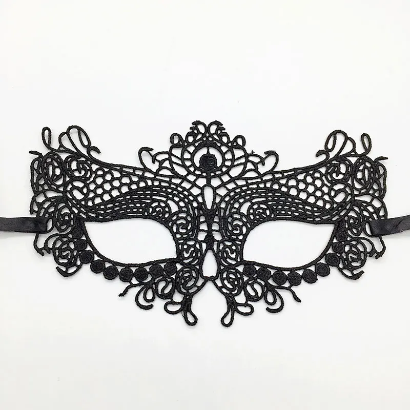 Black Unshaped 1 шт. маскарадные маски на Хэллоуин для женщин карнавал Марди Гра реквизит карнавал сексуальный кружевной маска венитьен маска - Цвет: Black Unshaped