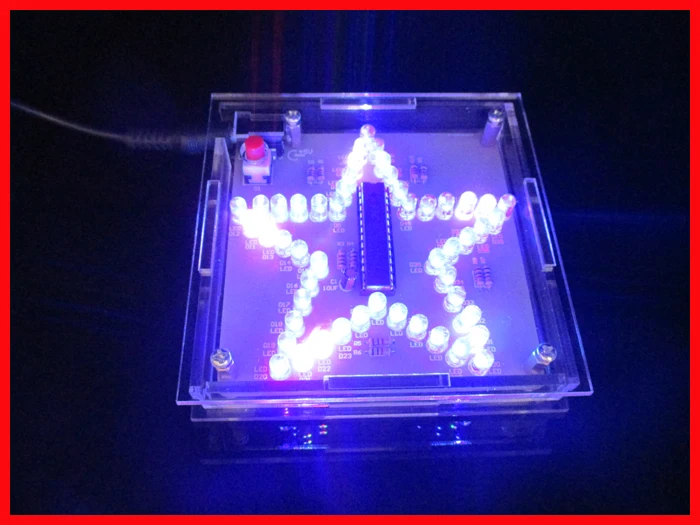 

Набор для пайки, цветной светодиод с пентаграммой