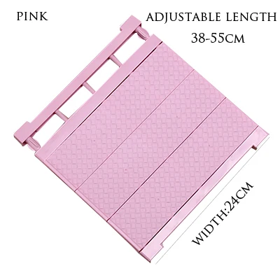 G Medium Pink Регулируемый шкаф, органайзер для хранения полка настенная кухонная стойка Экономия пространства шкаф декоративные полки для шкафа Держатели - Цвет: G Medium Pink