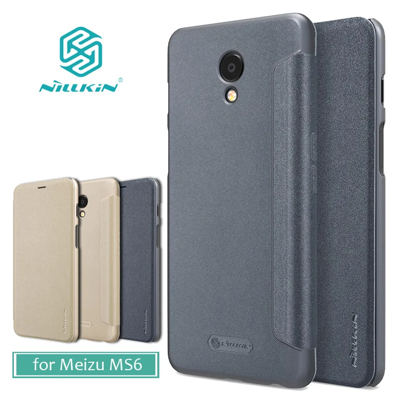 Для Meizu M6S Капа Nillkin Sparkle Роскошные Флип кожаный чехол MS6 задняя крышка телефона для
