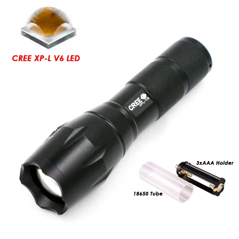 Светодиодный алюминиевый фонарик CREE XP-L V6 масштабируемый охотничий фонарь с 5