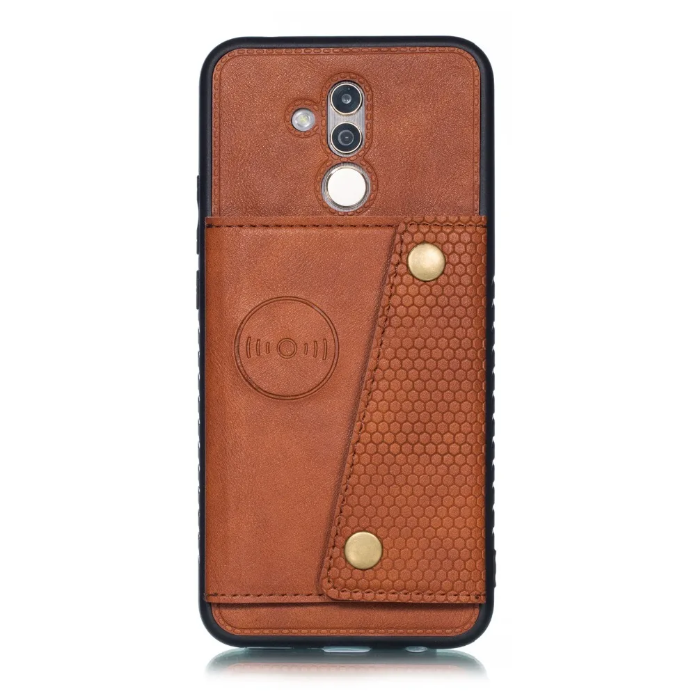 haissky multi card holder wallet phone case for huawei mate 20 lite p20 lite p30 pro vehicle magnetic flip leather card pocket free global shipping