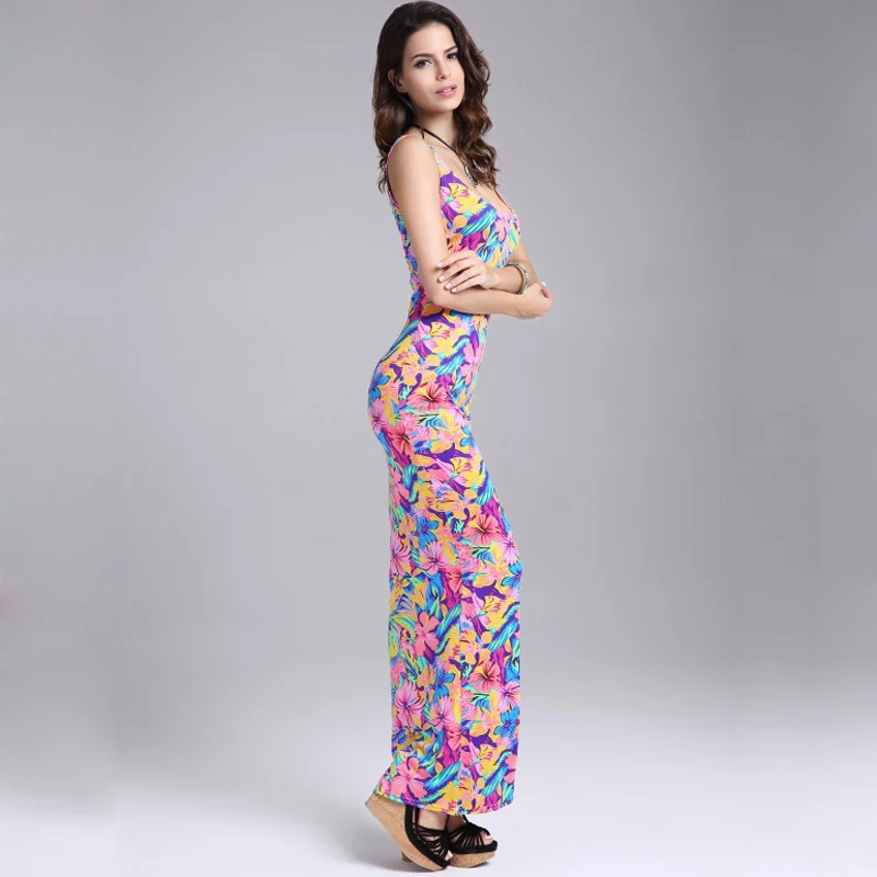 Yuoomuoo новый летний Для женщин длинное платье Европейская мода Bodycon Обёрточная