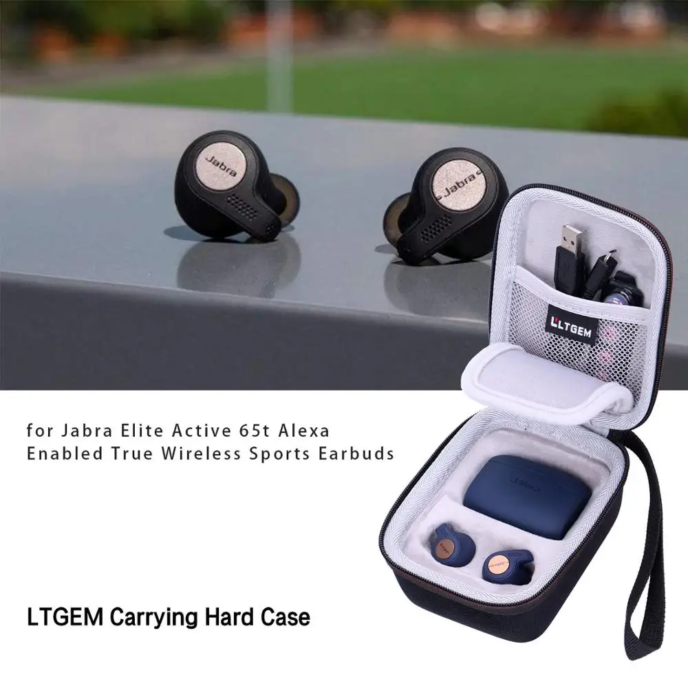 Жесткий чехол LTGEM EVA ДЛЯ Jabra Elite Active 65t с поддержкой Alexa|Аксессуары для наушников| |