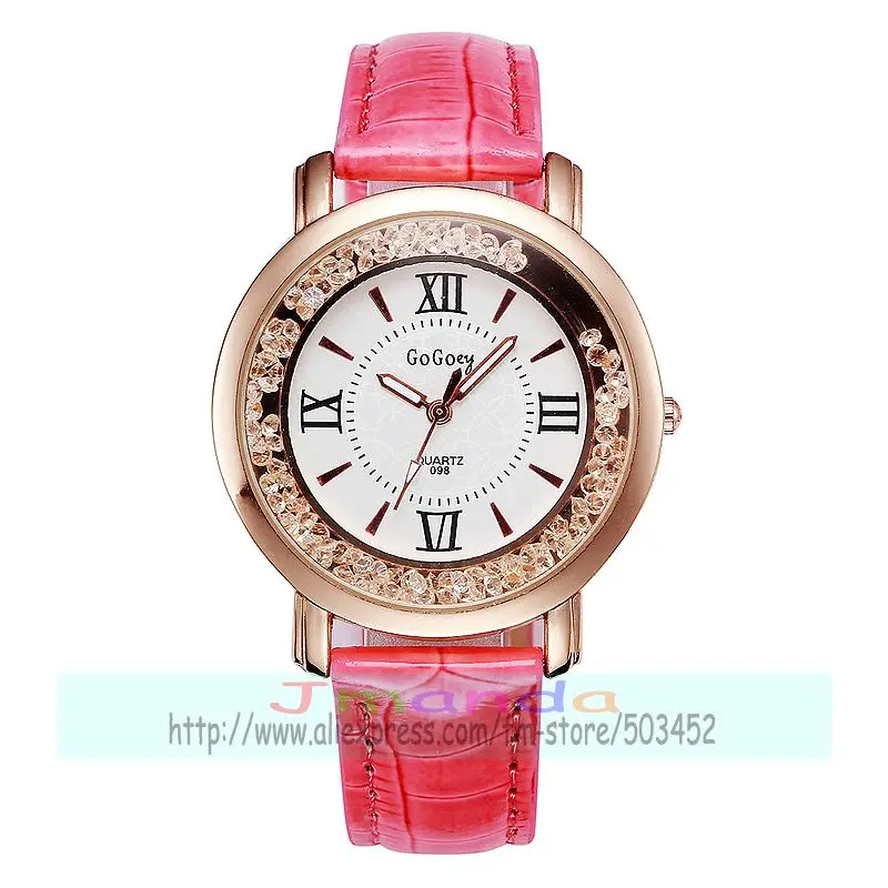 100 шт./лот искусственная кожа Модное Новое поступление розовый Золотой корпус