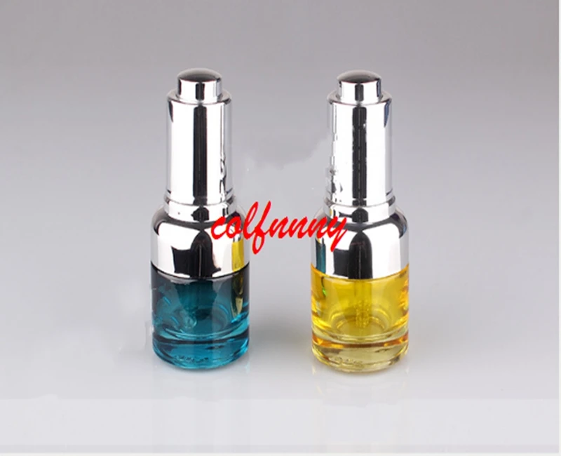50pcs/lot 20ml Glass Essential oil bottle / Gold press lid glass dropper Serum hyaluronic acid cosmetic container | Красота и