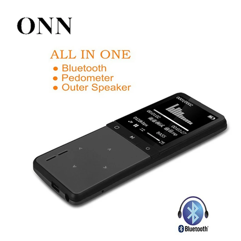 ONN без потерь цифровой Спорт Экран Hifi аудио Mp 3 мини музыки Mp3 плеер Bluetooth FM радио 8