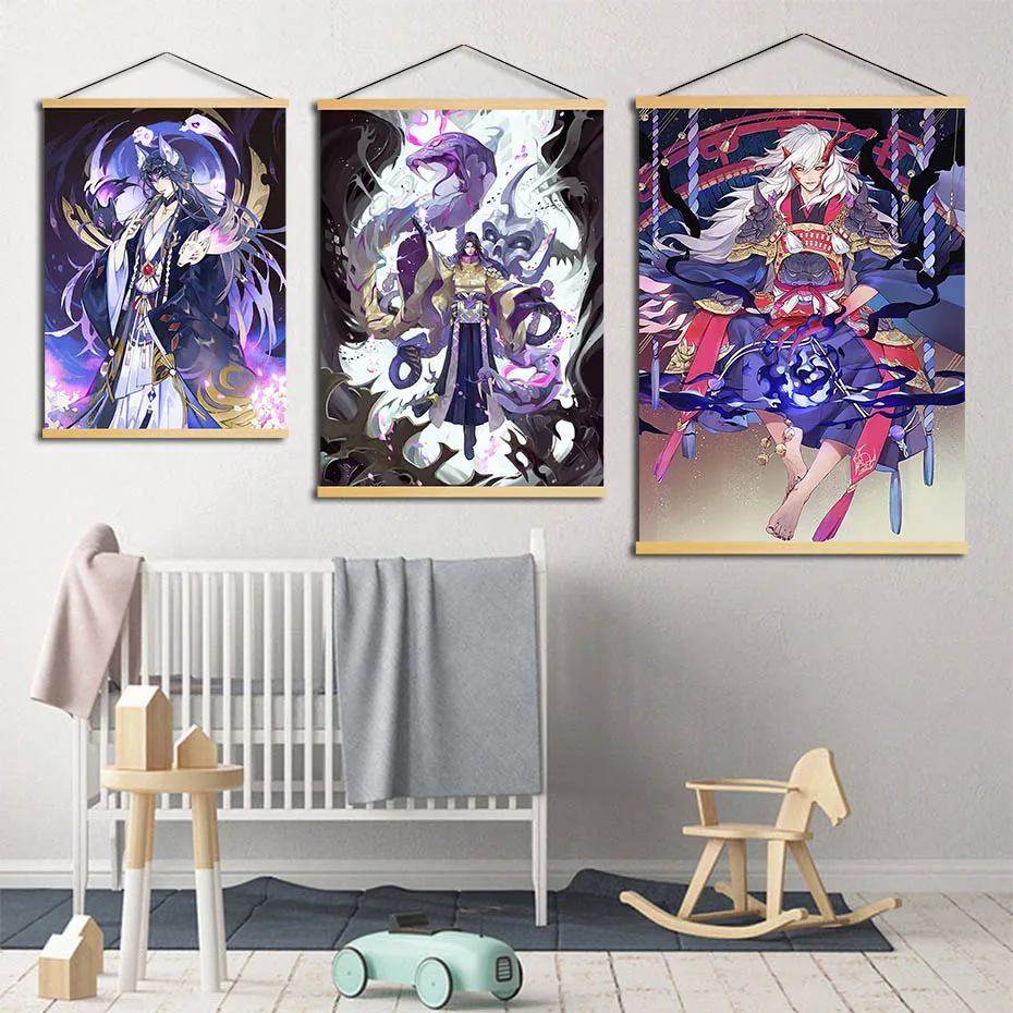 Настенная картина Onmyoji с принтом для украшения дома в современном стиле из игры