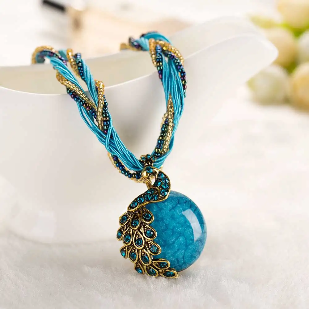 FAMSHIN 2017 новинка украшение павлина грубое ожерелье короткая ключица Женская