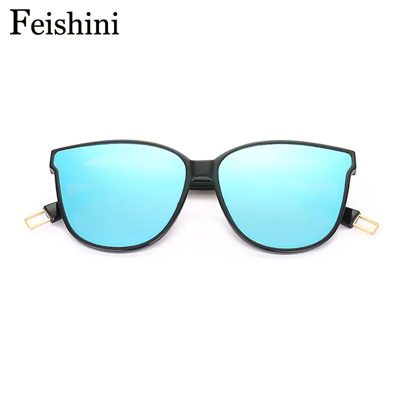 Модные прозрачные цветные корейские очки Feishini Future овальные недорогие женские