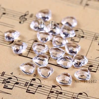 2000pcslot 6mm 1 carat acrylic clear heart crystals table scatter heart tip back confetti wedding valentine decoration