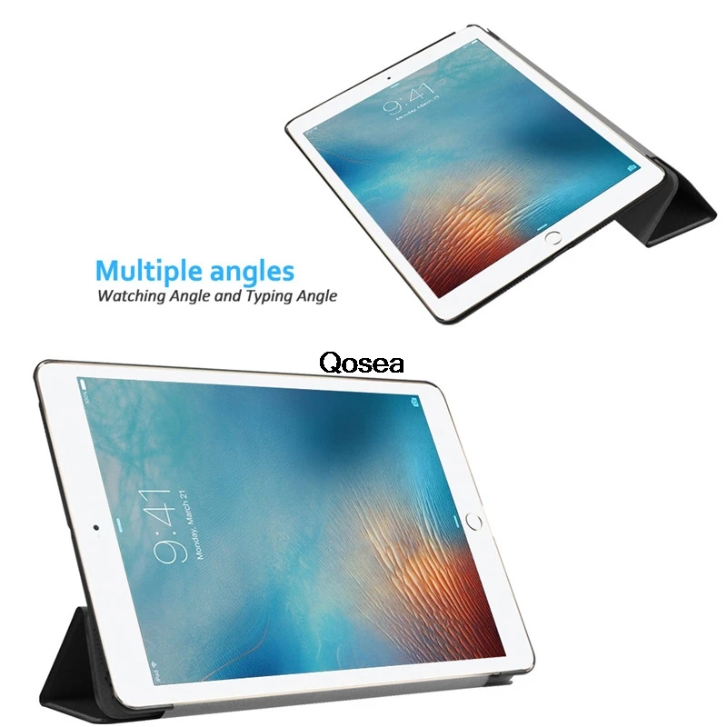 Qosea 2017 New For Apple i Pad Pro 10.5 inch Luxury PU Leather Smart Stand Case 10.5&quotTablet PC Cover |