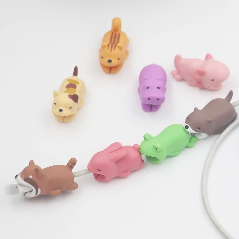 Cable Animal Bites Protector Charger USB Winder Holder Organizer Wire Protective Cover Cute Doll Model Cord Accessory | Дом и сад