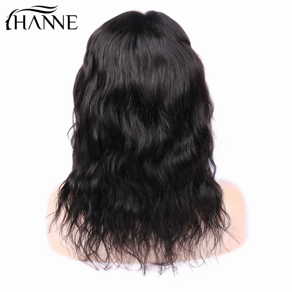 Короткие 4*4 парик из натуральных волнистых волос Remy L/M/R 3 части человеческих волос парики для женщин 150% плотность натуральный цвет HANNE