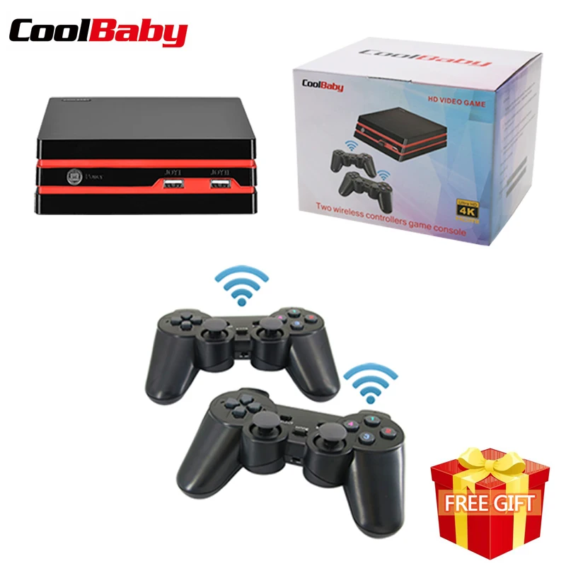 Coolbaby HDMI видеоигровая консоль с 2 4 ГГц двумя беспроводными контроллерами 600