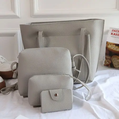 

Women PU Leather Handbag Lady Shoulder Bag Tote Purse Messenger Satchel Set