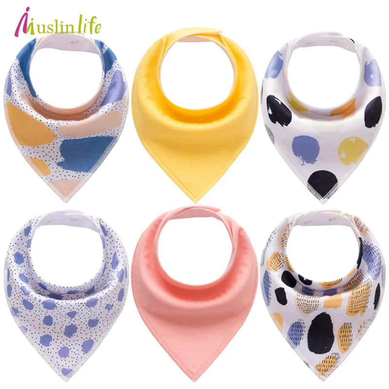 4pcs/lot Baby Bibs Bandana Cotton Waterproof Children Dribble Newborn Triangle Slabber Absorbent Cloth Feeding Burp | Детская одежда и