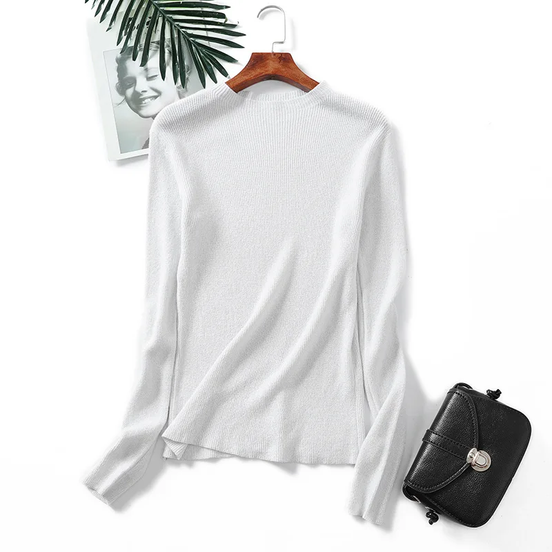 Shiny Lurex Autumn Winter Sweater Women Long Sleeve Pullover Basic Sweaters 2019 Korean Style Knit Tops Pull Femme | Женская одежда